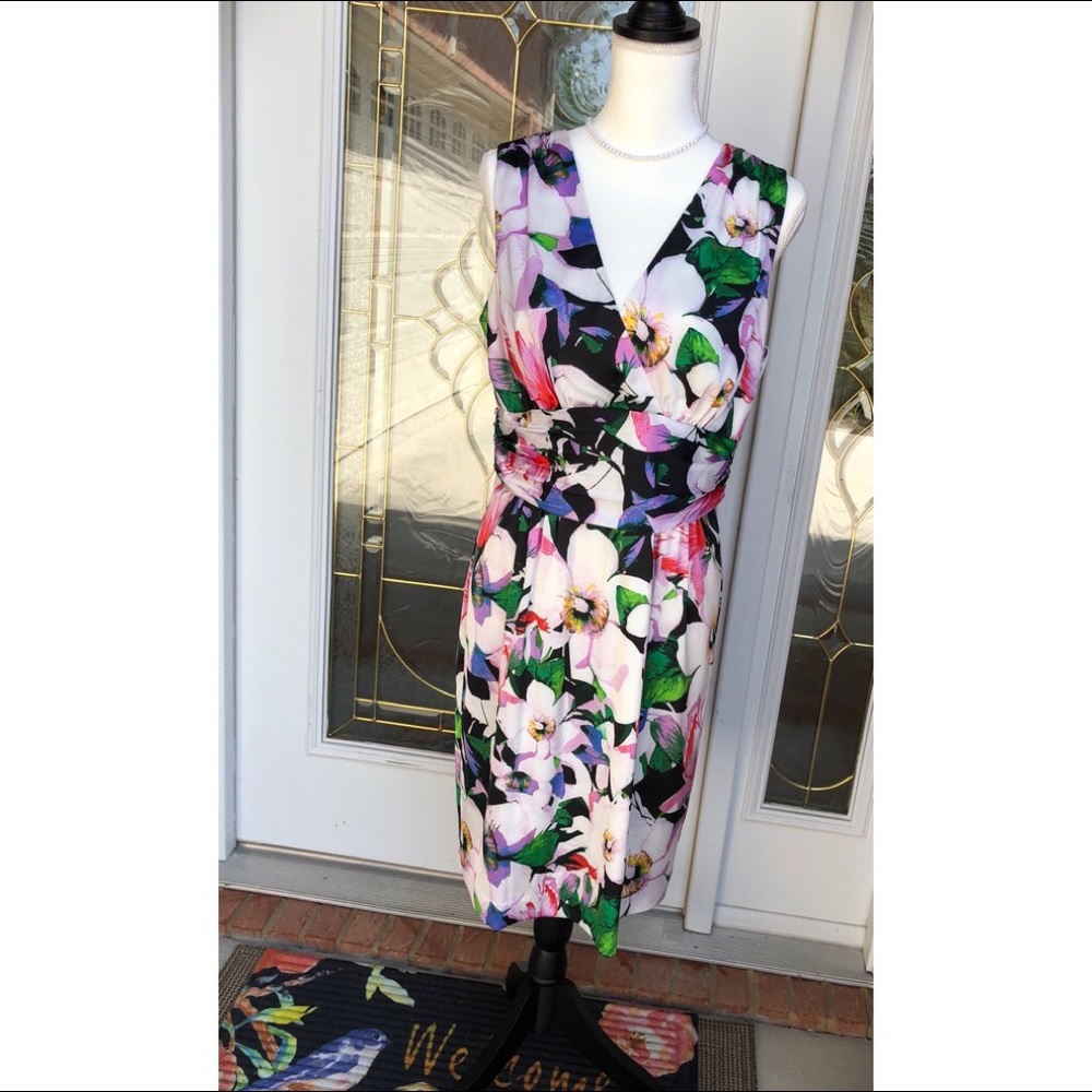 Lauren, Ralph Lauren floral print cocktail dress.
